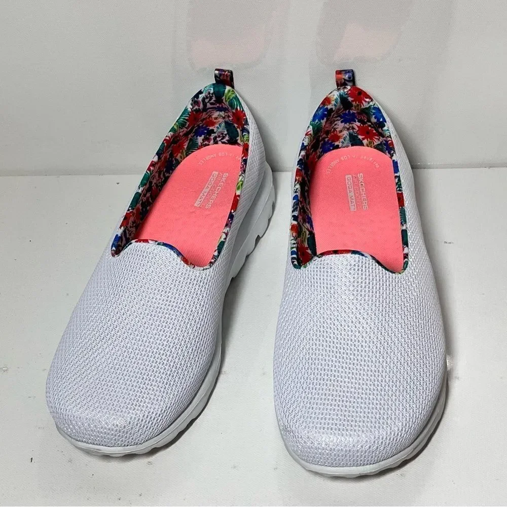 Skechers GOWalk Classic Vegan Summer Blossom Washable Slip-Ons